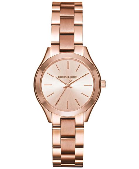 Michael Kors Women's Mini Slim Runway Rose Gold